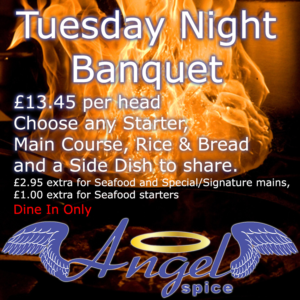 Tuesday Banquet, only £12.50